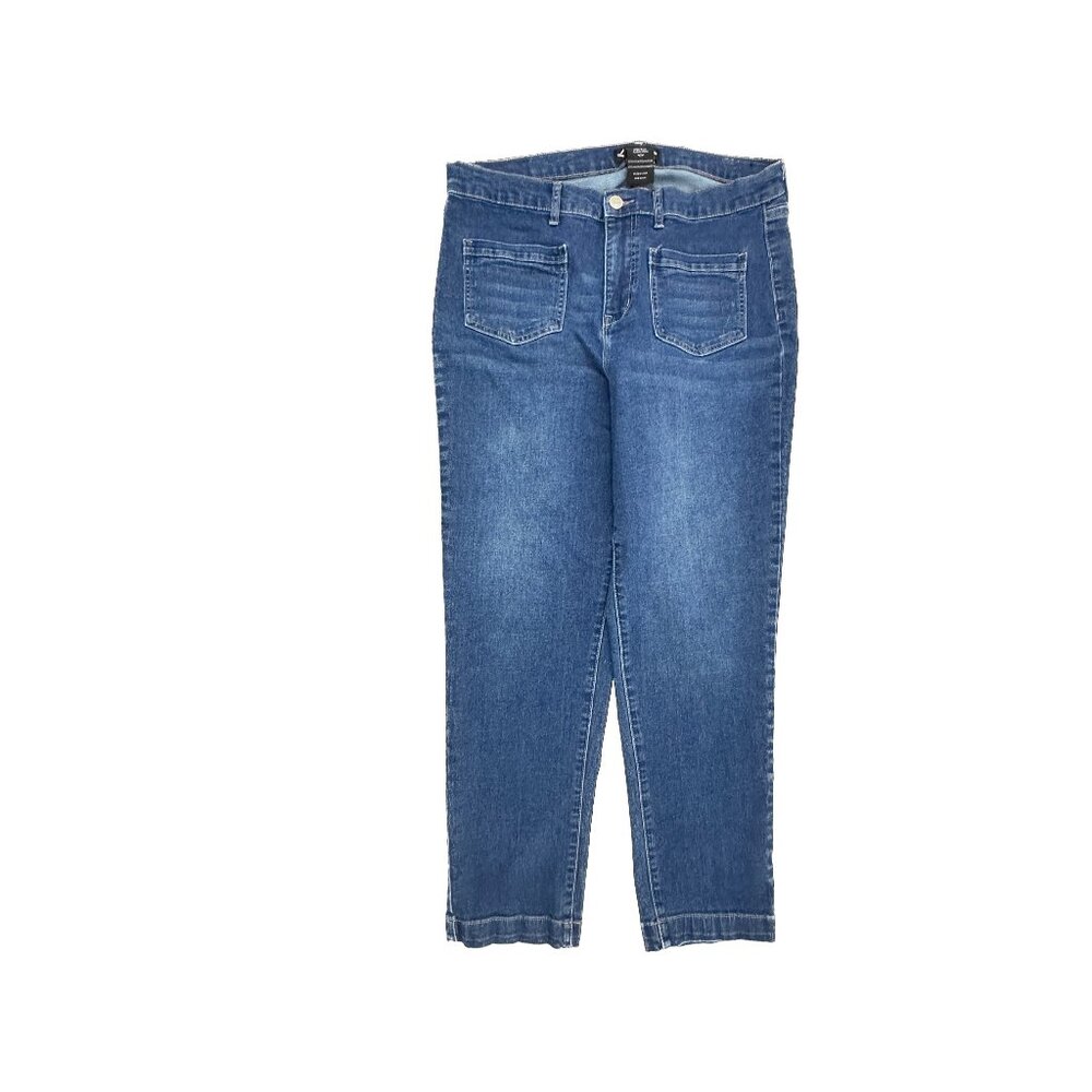 Nannette Belle High Rise Ankle Slim Women's size 12 Dark Wash Blue Denim Jeans